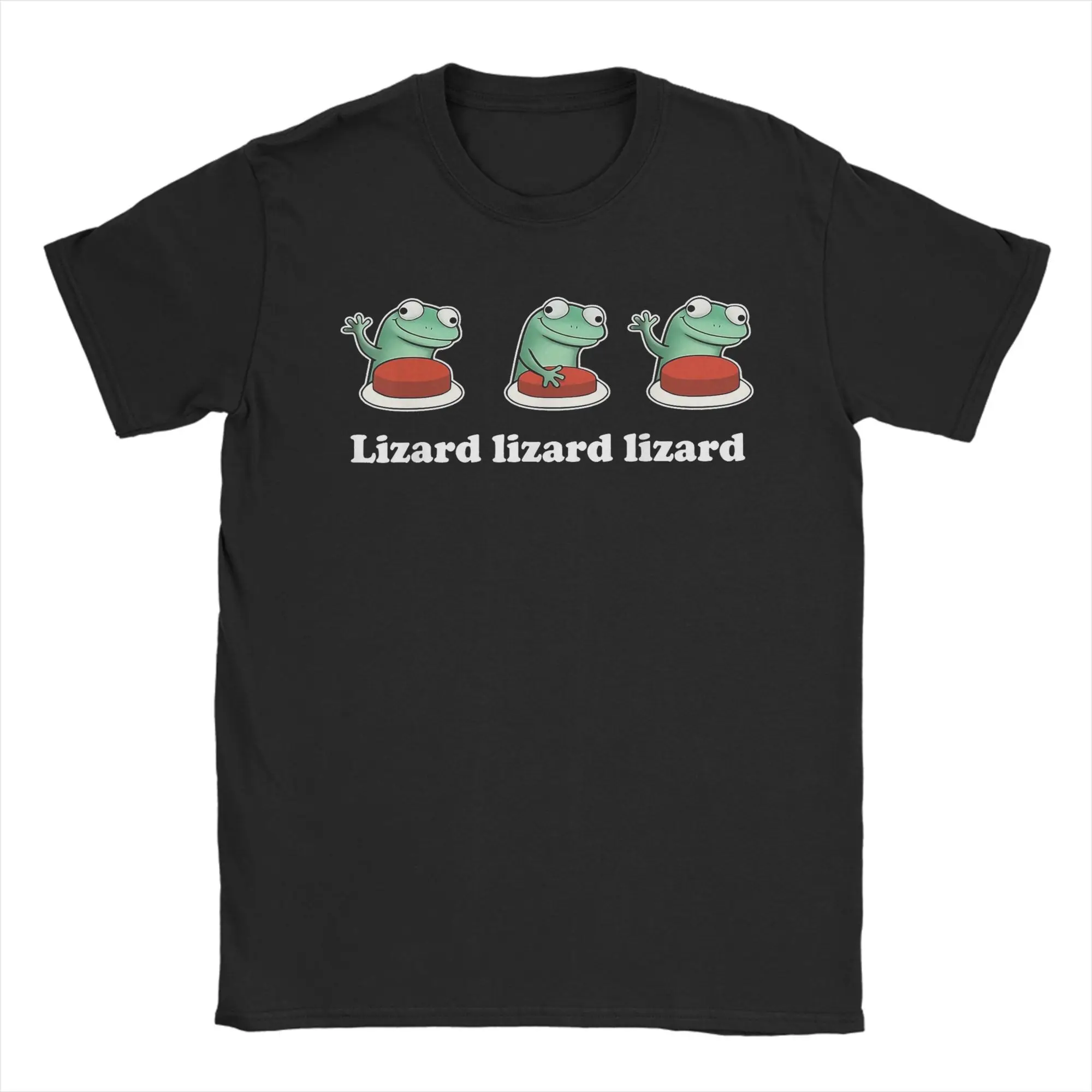 

Funny Weirdcore Animal Lizard Lizard Lizard Meme T-Shirt for Men Vintage Cotton Tees O Neck Short Sleeve T Shirt Clothes