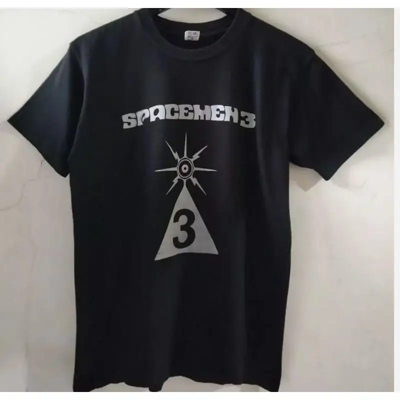 Spacemen 3 Logo 90s black T shirt Retro style Size S 5XL