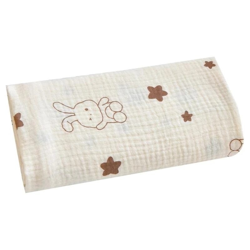 

J15U Baby Receiving Blanket Cotton Swaddle Blanket Boy Girl Newborn Blanket 2-layer Absorbent Infant Swaddling Wrap Durable