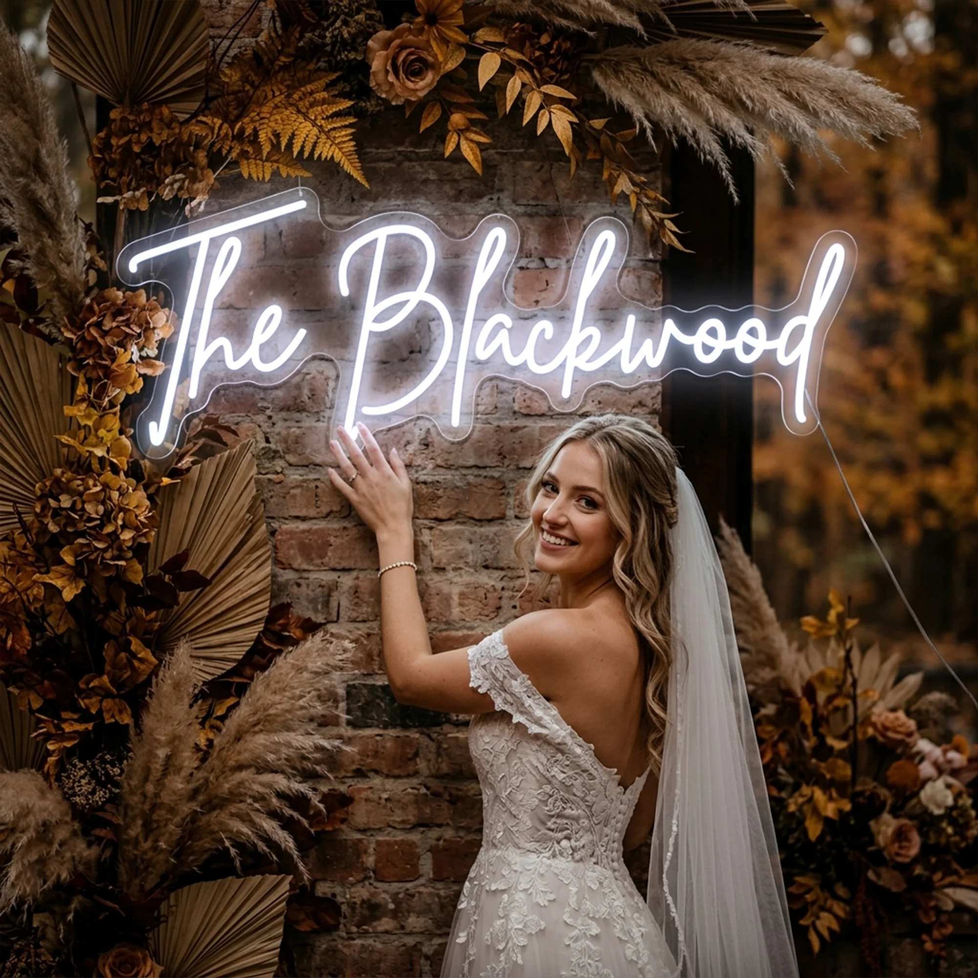 Custom Wedding Neon Sign, LED Wedding Sign with Free Dimmer, Battery Operated Neon Sign, Last Name Neon Sign, Bedroom Wall Decor view 2