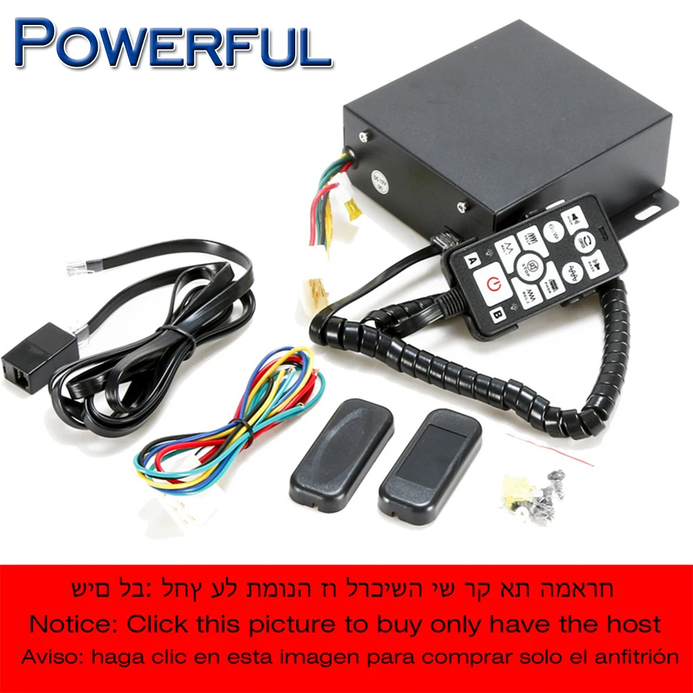 DC 12V Multi-Tones Wired Control with Mic Loudspeaker Emergency Electronic PA System for Police Cars Firetruck Ambulance