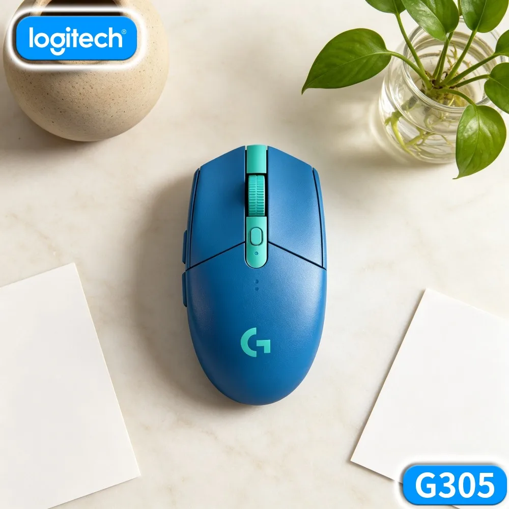 Logitech G305 LIGHTSPEED High Precision Wireless Mouse HERO 12000 DPI 6 Programmable Buttons Smooth Cursor For PC Mac Gaming
