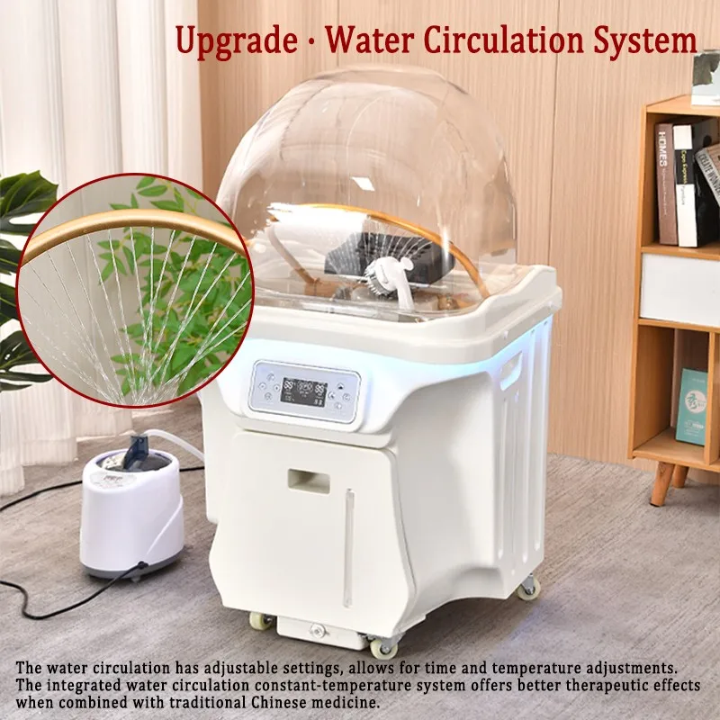 Multifunction Fumigable Mobile Shampoo Bed Chair Massage Adjustable Washing Hair Bowl Water Basin for Wash Hair Salon Furniture