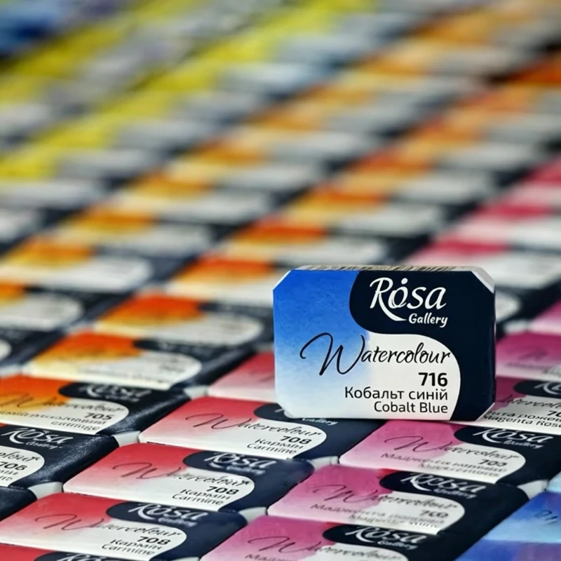 Rosa Artist Grade Solid Watercolor Paints Full Pan Watercolour Pigment for Art Painting Illustration Hand Drawing Supplies