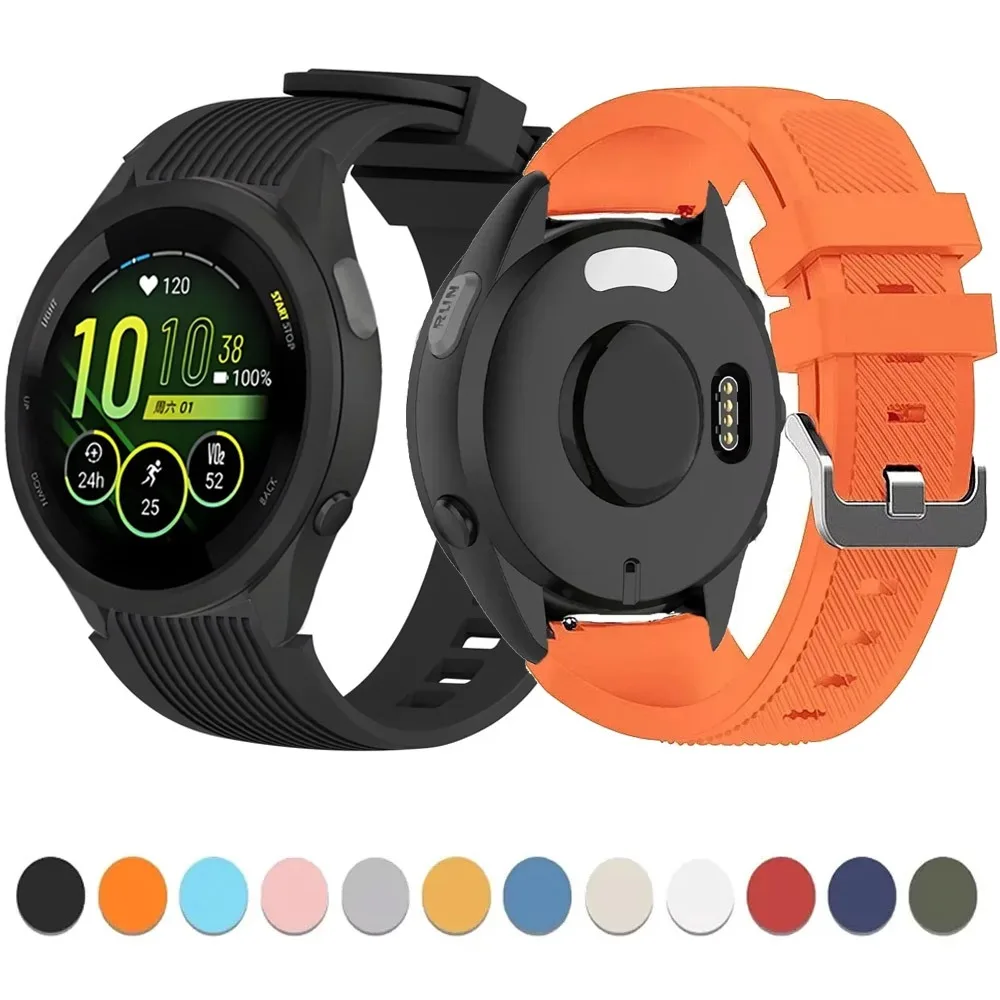 22 mm Silikonarmband für Garmin Forerunner 570 47 mm 970 955 255 265 Musik Bequemes Armband für Garmin Venu 3 2/Vivoactive 4