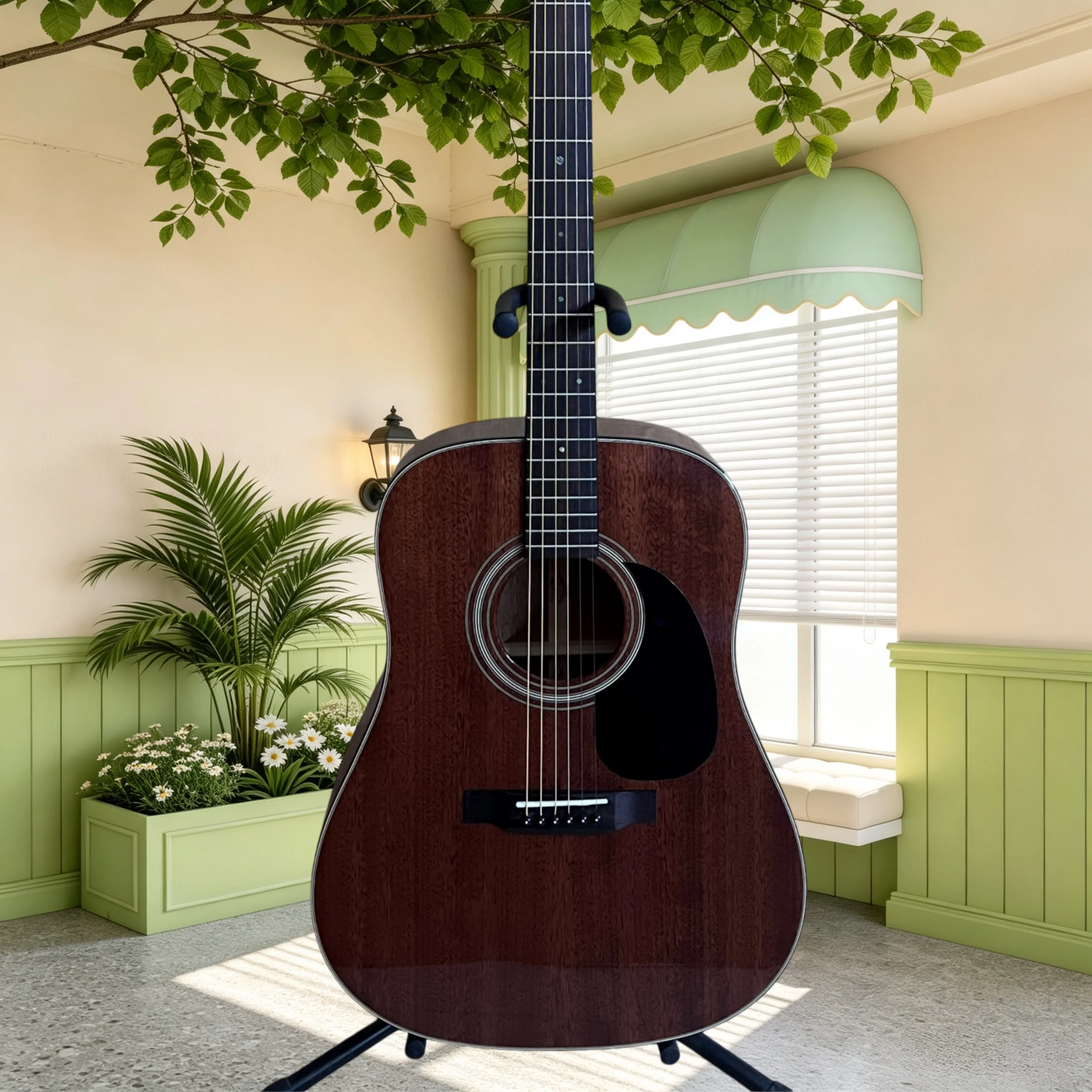 Acoustic Guitar Picea Asperata Body D19 Rosewood Fretboard Dark Brown Gloss Finish Black Pickguard Folk Blues New Hot Sale Gift
