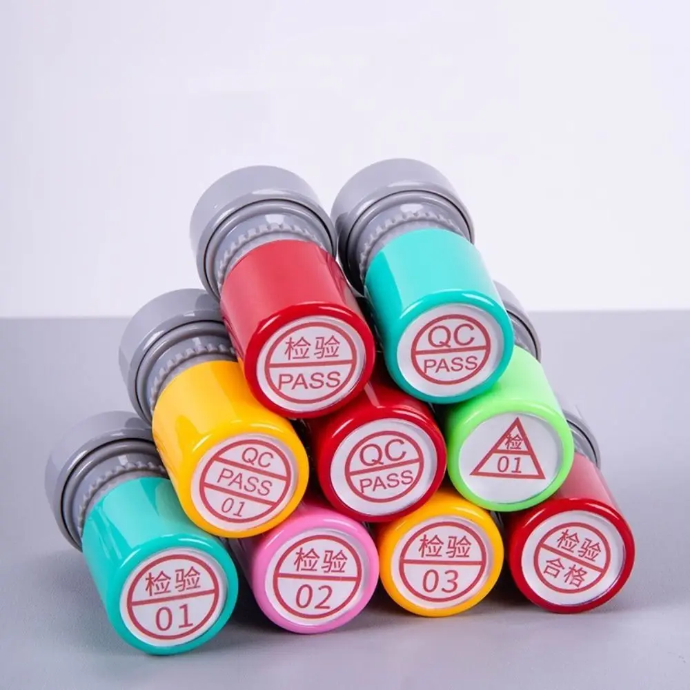 Kieszonkowy samonakraplający stempel kontrolny QA QC oszczędzający czas, grawerowany stempel jakości PASS FQC OQC stempel kontroli jakości magazyn