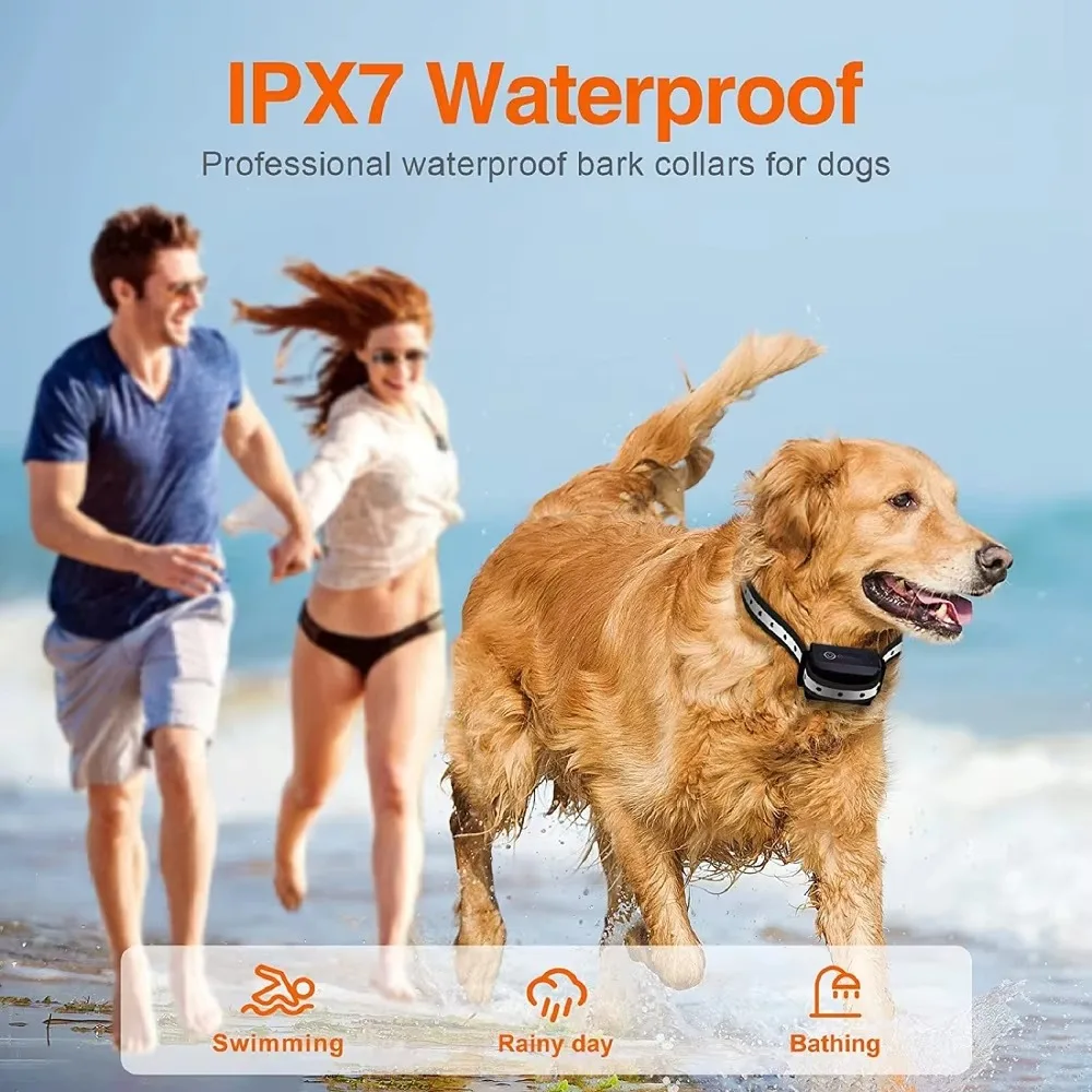 1000m Electric Dog Training Collar Remote Control Waterproof Rechargeable Pet Dog Bark Stop Shock Collar Electric Shocker view 5
