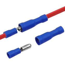 Hot 50 X Blue Male Female Bullet Connector Crimp Terminals Wiring