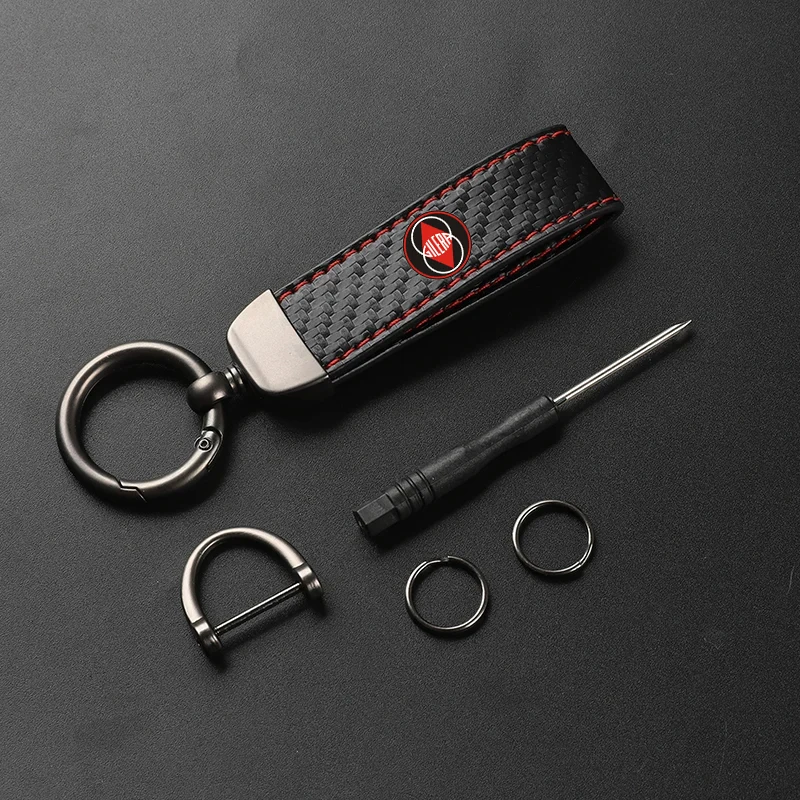 1PCS For Gilera GP800 Fuoco Nexus 500 Runner 50 125 200 Gift 2025 Accessories High-Grade Carbon Fiber Motorcycle Keychain