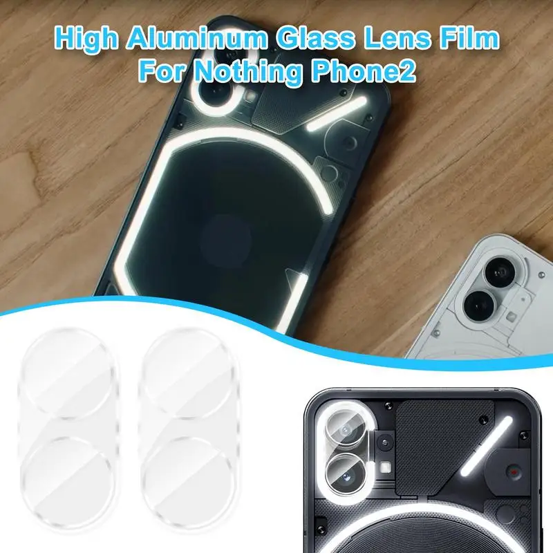 for Nothing Phone 2 Camera Lens Film, Lens Tempered Film, Tempered Glass Camera Lens Protector 3D Camera Tempered Glass Film