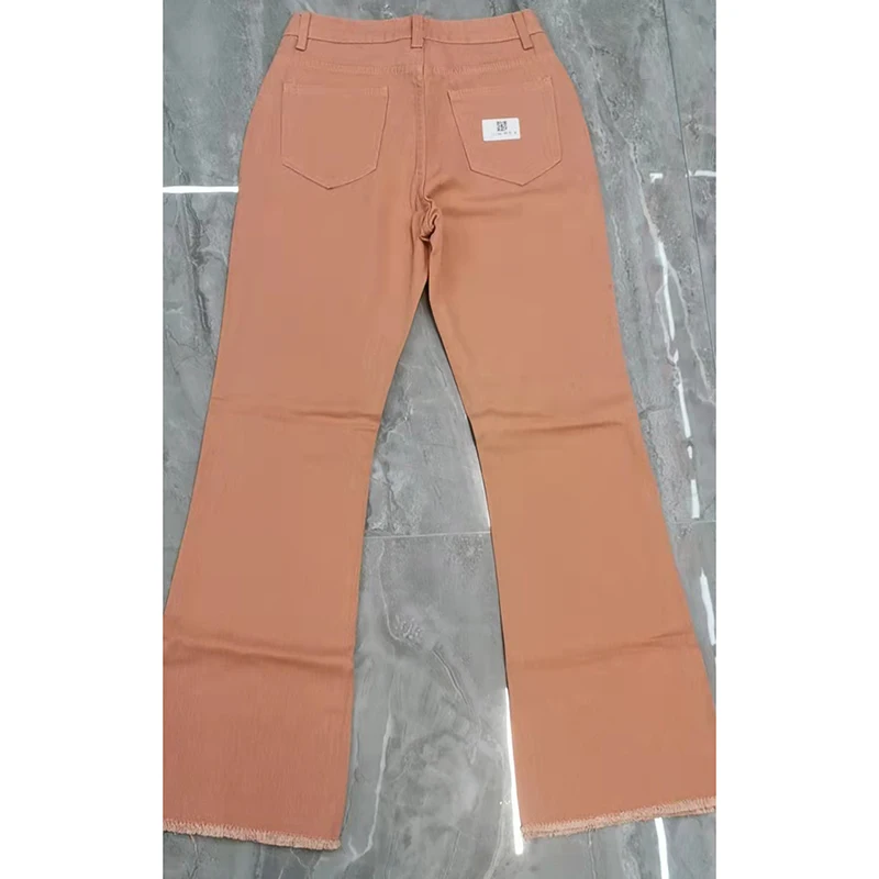 Pantalones vaqueros Acampanados para mujer, Jeans elásticos de cintura alta, informales, cómodos, lavados, color marrón, Y2K