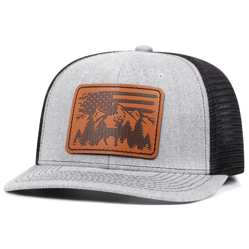 2025年ファッション新作 リチャードソンフォレストエルク フラットエッジハット ストリートヒップホップハット アウトドアレジャー サンシェードネットハット 同型ユニセックス野球帽