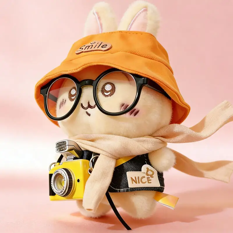 Usagi Cameraman Plush Toy Kawaii Camera Backpack Plush Pendant Peripheral Dolls Ins Korean Cartoon Anime Friend Birthday Gift