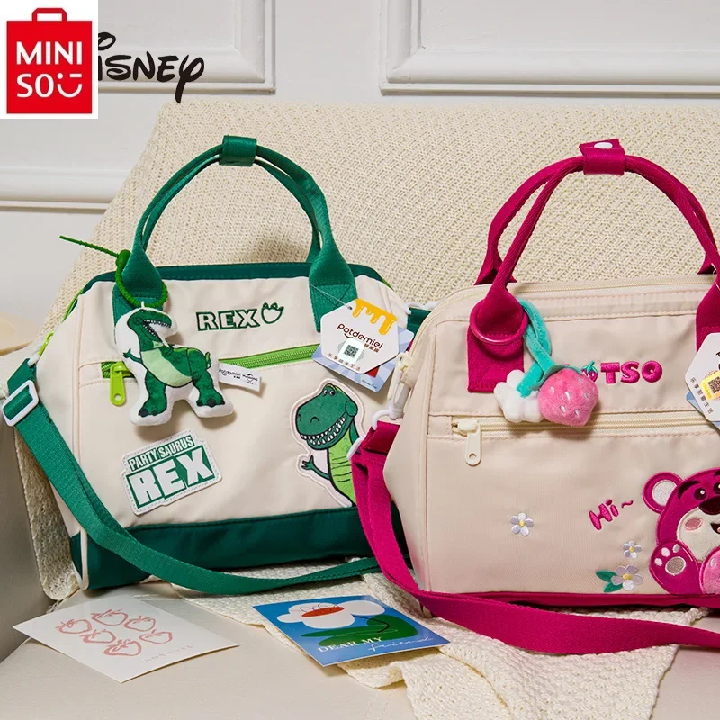 Mini Disney truskawkowy niedźwiedź modna torebka studenta o dużej pojemności wysokiej jakości torba Crossbody prosta i wszechstronna torba do przechowywania