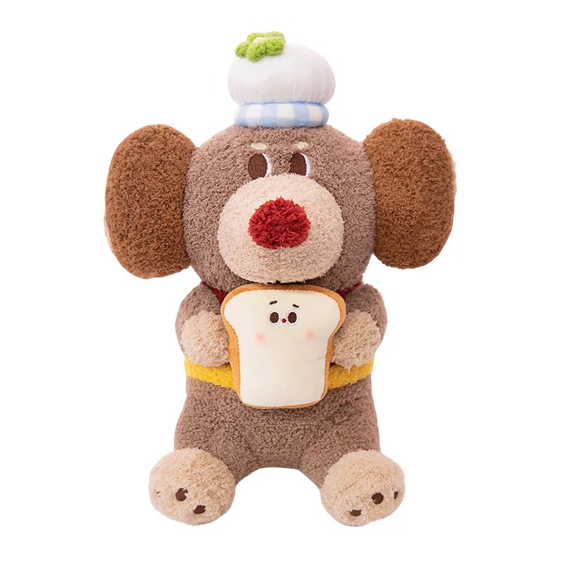 Muñeco de peluche de perro salchicha sentado, gorro de Chef, cachorro, juguete de peluche suave, almohada cómoda Kawaii para chica, regalo, decoración para el hogar y el dormitorio