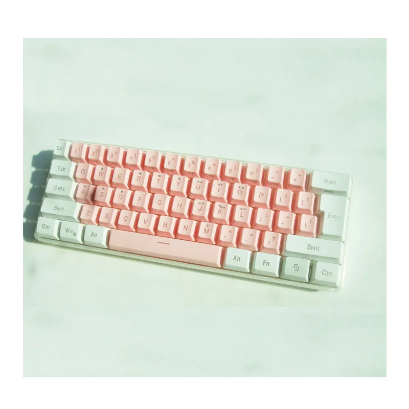 Usb Backlit pink Keyboards 61 keys mini computer Keyboard gaming pc 60% Musical lady ergonomic office Wired portable key board