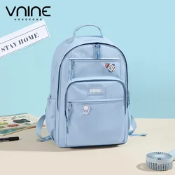 VNINE backpack for female college students, lightweight and fashionable middle and high school backpack for men, canvas, large