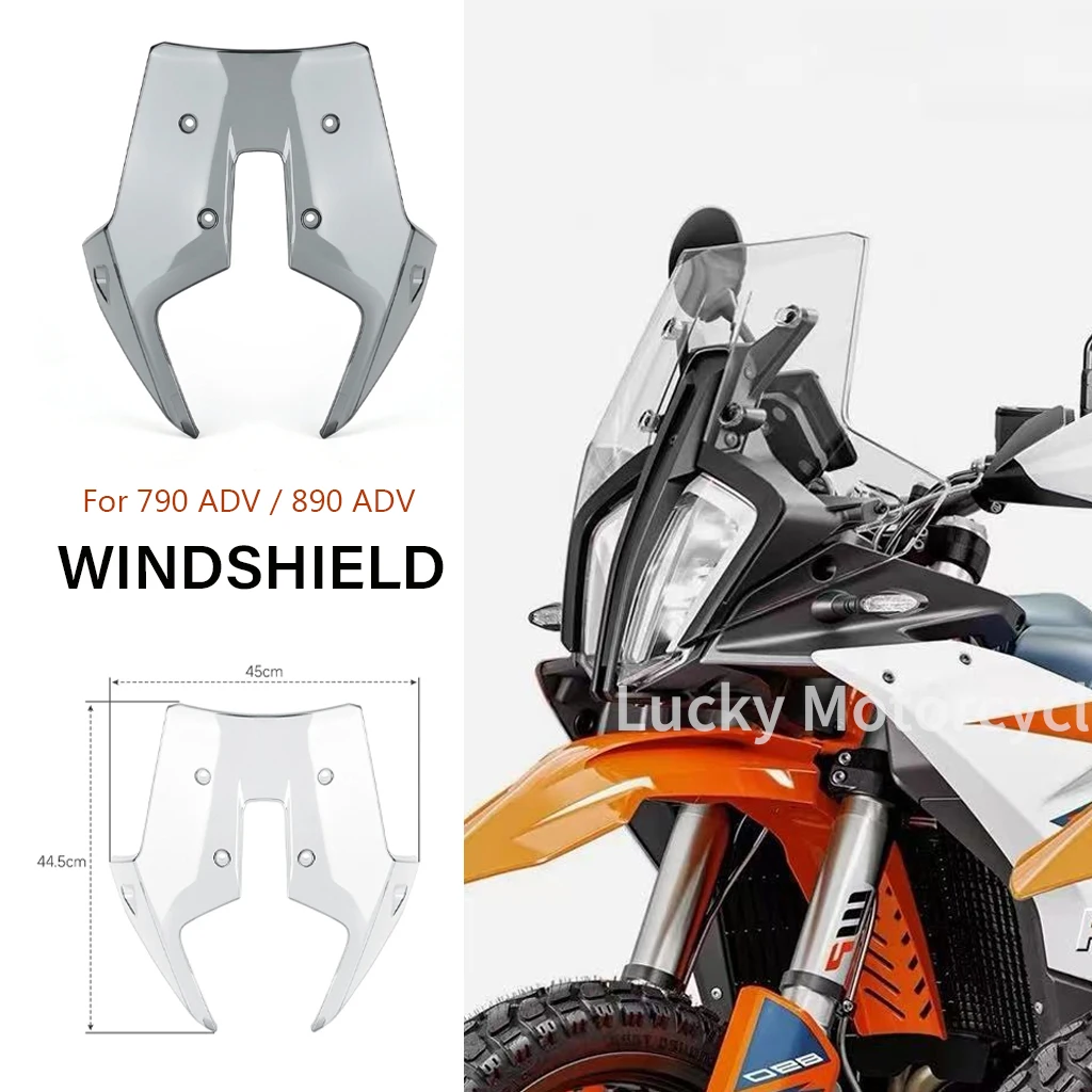 Motorrad Acryl Rally Windschutzscheibe Windabweiser Bildschirm Schild Windschutzscheibe Für 790 Adv 890 Adv 790 ADV 890 ADV Abenteuer