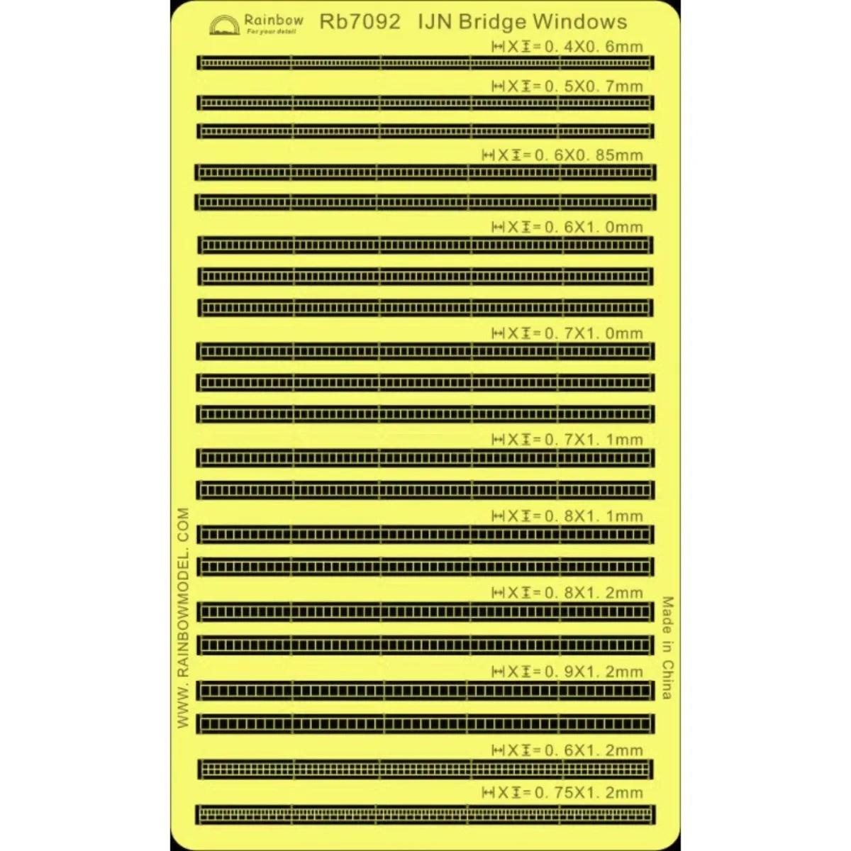 

Радуга Гравирующая часть PE для окна моста IJN 1/700 Rb7092