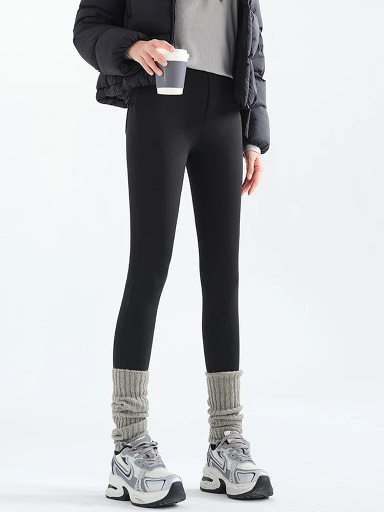 

High Waist Fce Lined Yoga Pants Women's Tightening Butt a Leggings Autumn Winter New Sle Bla Boting Pants