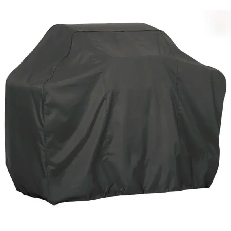 BBQ Gas Grill Cover UV Protective Durable Convenient Fits Weber Char-Broil Grill Furniture Cover Black view 3
