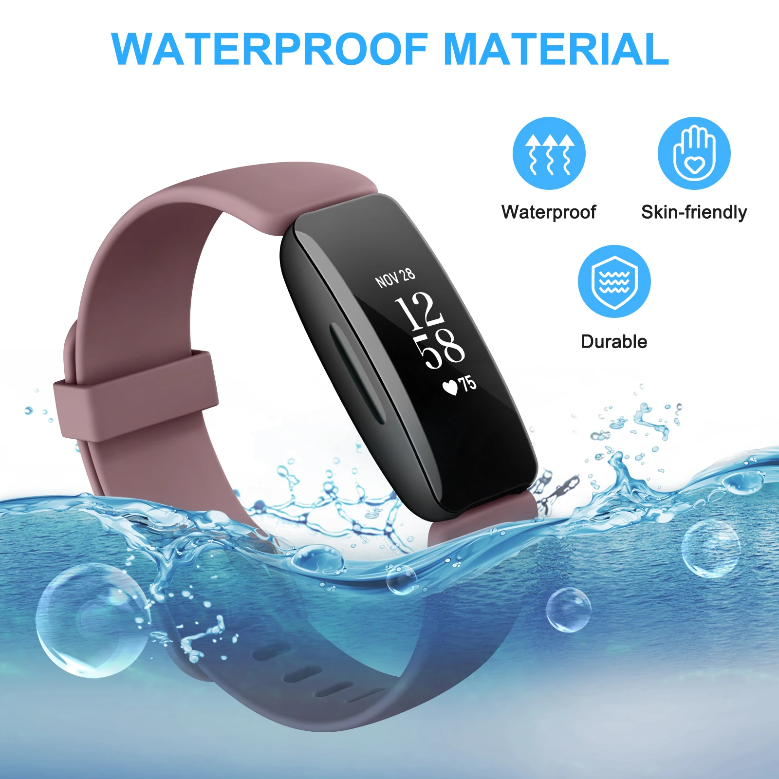 Correa de reloj para Fitbit Inspire 2, pulsera de Tpu, pulsera inteligente, repuesto de correa, nuevo Color