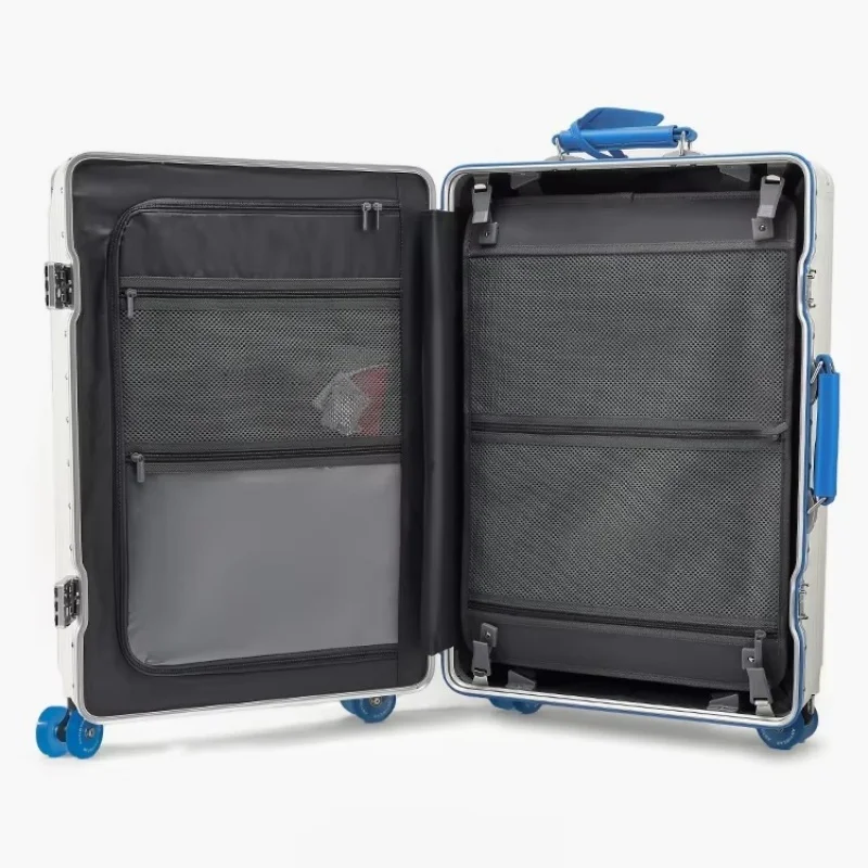 حقيبة مقود واسعة متدحرجة للأمتعة ذات سعة كبيرة بإطار من الألومنيوم مع عجلات دوارة صامتة ملونة وقفل TSA #6