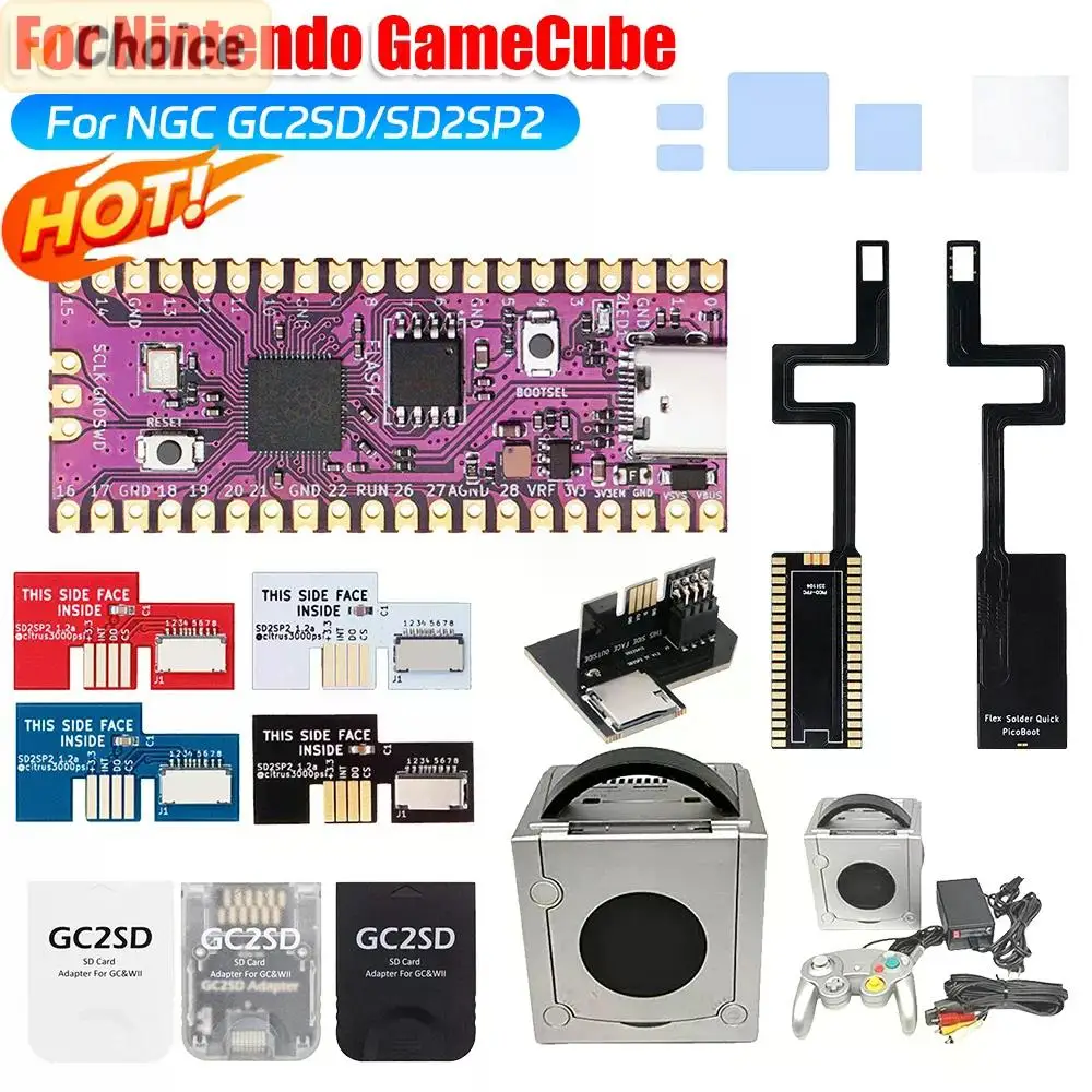 For Picoboot Replace Flex Ribbon Cable with SD2SP2 Adapter GC2SD Card Reader FPC Flexible Ribbon Cable Game Console Assesories