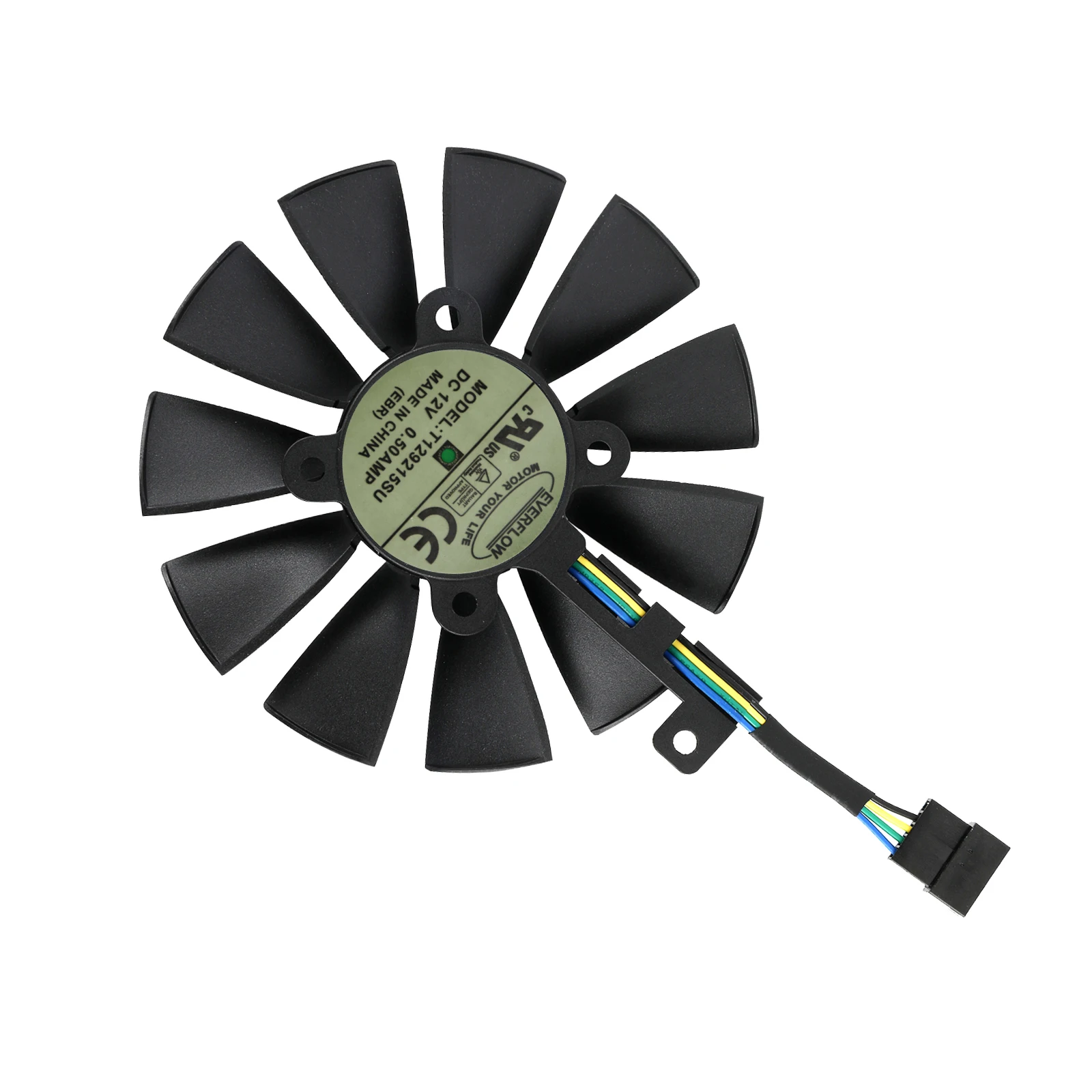 88มม.T129215SU พัดลมระบายความร้อนเปลี่ยนสำหรับ ASUS AREZ ROG Strix RX VEGA56 VEGA64 580 590 480 OC Edition กราฟิกการ์ดแฟน