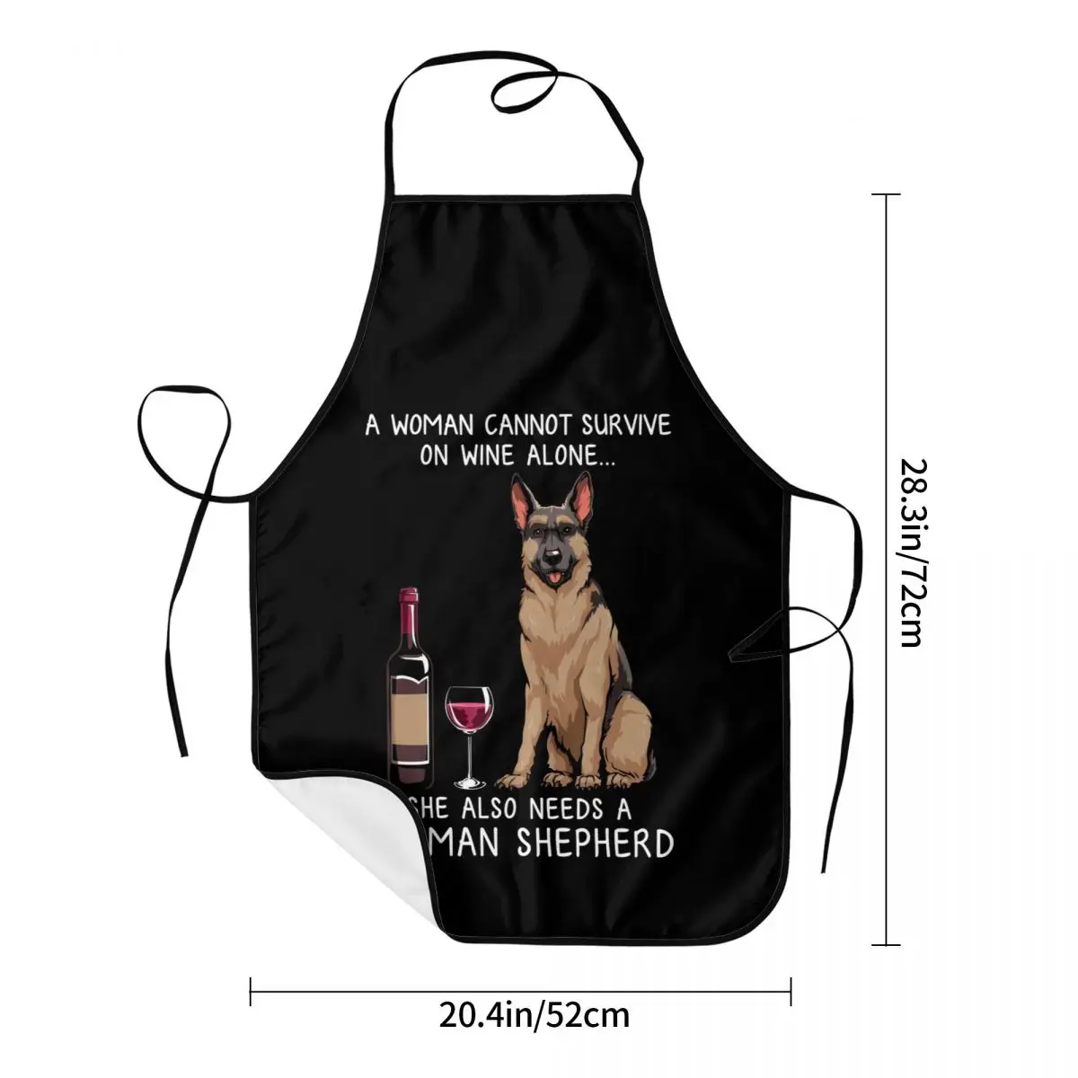 Funny Pet Dog And Wine Apron Men Women Unisex Kitchen Chef Husky Poodle Bulldog Tablier Cuisine for Cooking Baking Gardening