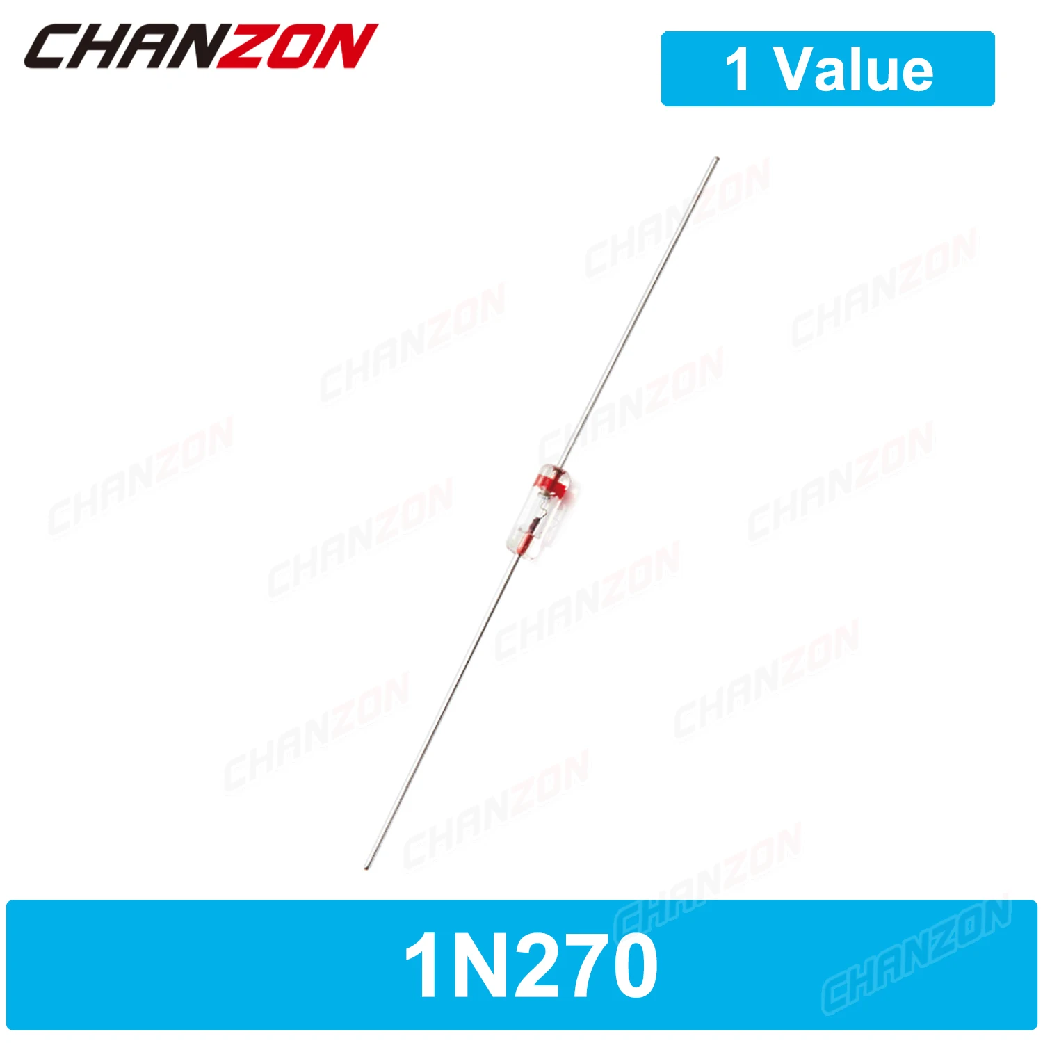 1N270 Power Germanium Diode Gleichrichter DO-7 40mA 100V IN270 1N 270 für TV FM AM Radioerkennung