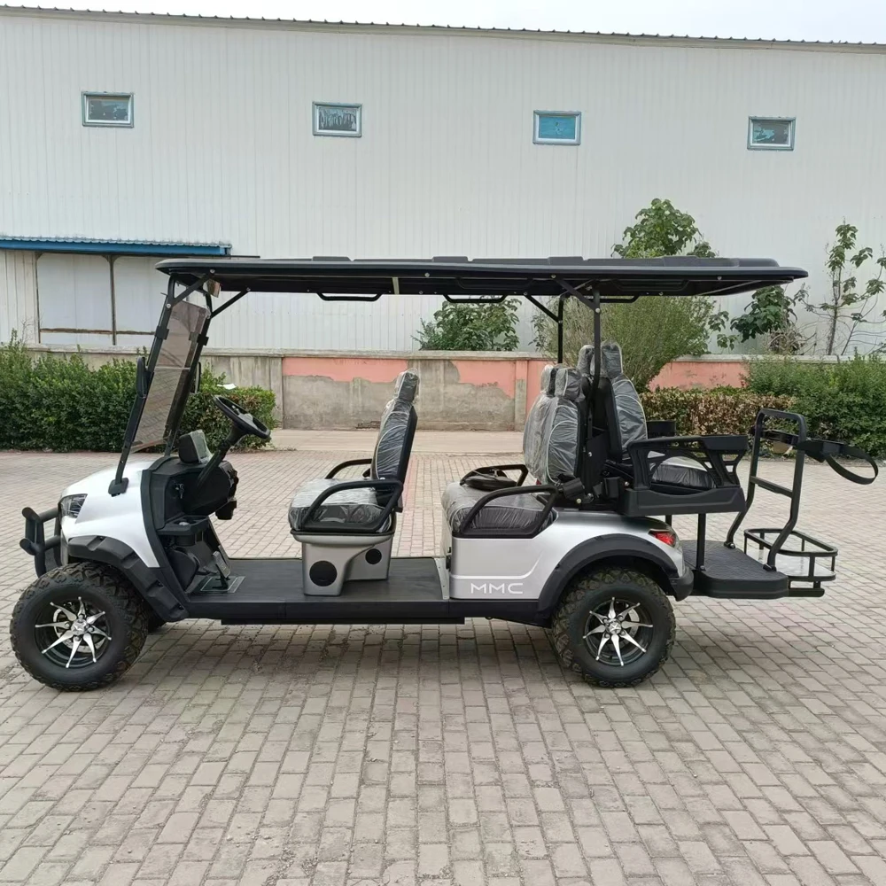 Newly Designed Hot Selling 4+2 6 Seat 4000W 5000W 7000W Super Torque Anti Rollover Electric Golf Cart