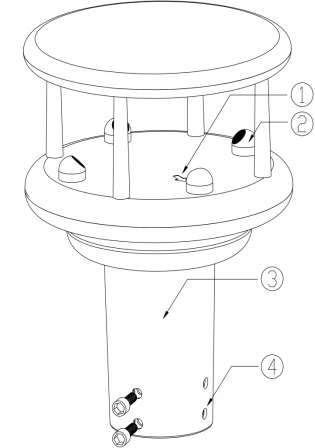 HCD6812 weather rain wind rs485 ultrasonic wind sensor lorawan