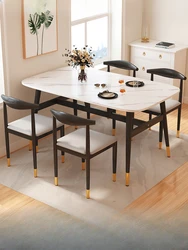 Nordic simple dining table, small apartment, household rectangular dining table, fast food chair