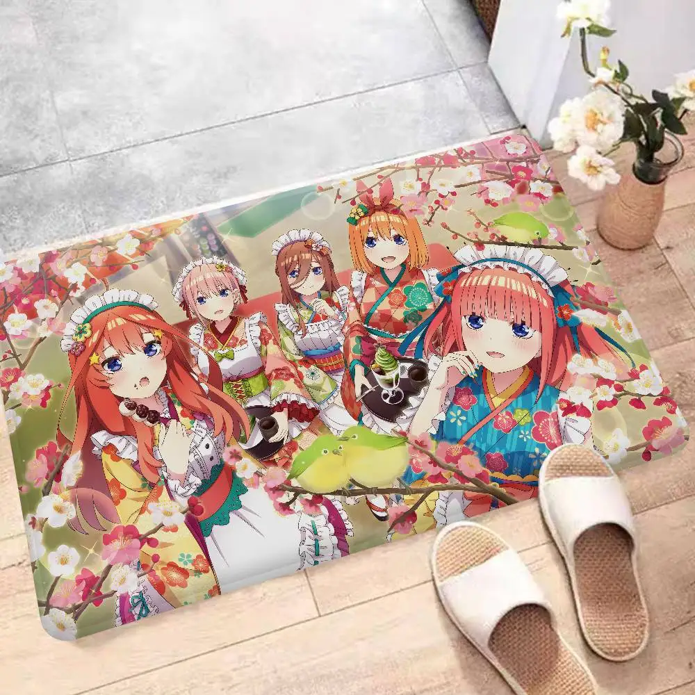 Anime The Q-Quintessential Q-Quintuplets Door Mat Washable Non-Slip Living Room Sofa Chairs Area Mat Kitchen Doormat Area Rug
