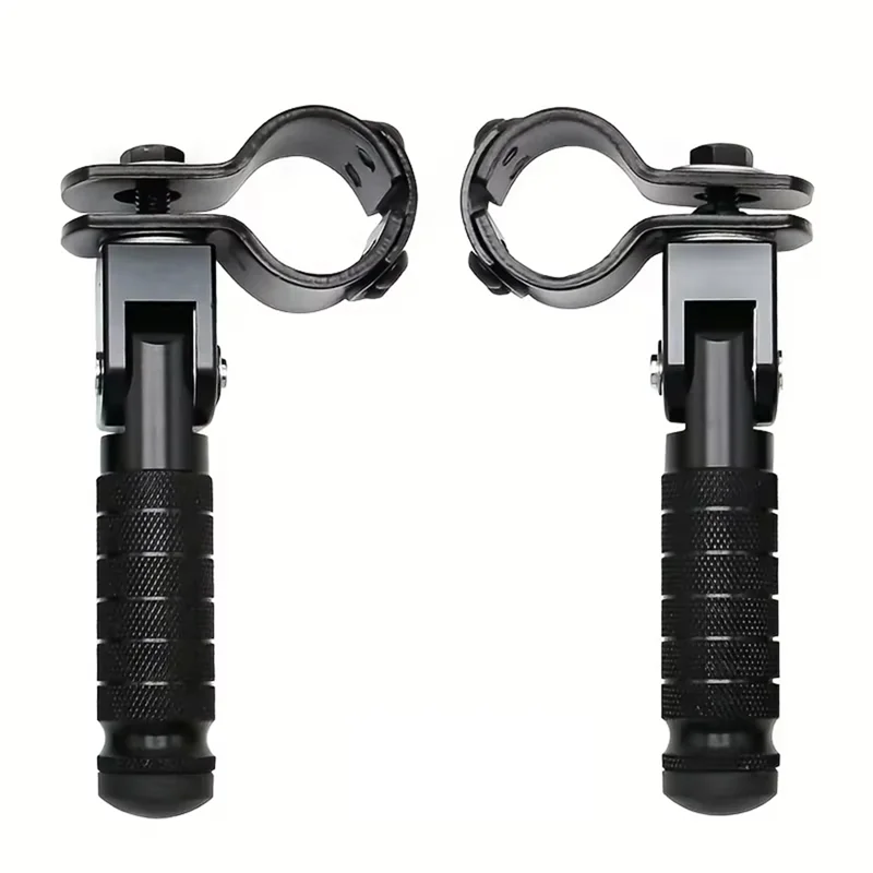 

1 пара алюминиевых мотоциклетных педалей с ЧПУ, мотоциклетные педали для мотоциклов, педали для картин, скутеров, велосипедов, черный-ABQA