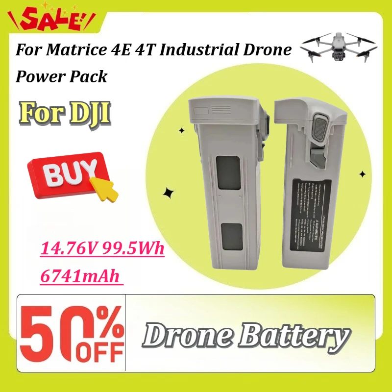New 14.76V 6741mAh 99.5Wh Rechargeable Intelligent Flight LiPo Battery For DJI Matrice 4E 4T Industrial Drone Power Pack