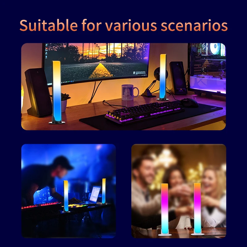 Imagem -05 - Rgb Smart App Control Games Candeeiro de Mesa Sistema de Ritmo de Música Lâmpada Atmosférica Decoração de Bar Mesa Quarto Luzes Decorativas