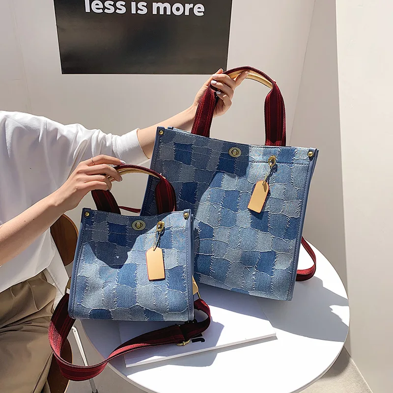 2023 New Large Capacity Denim Casual Fashion Handbags for Women