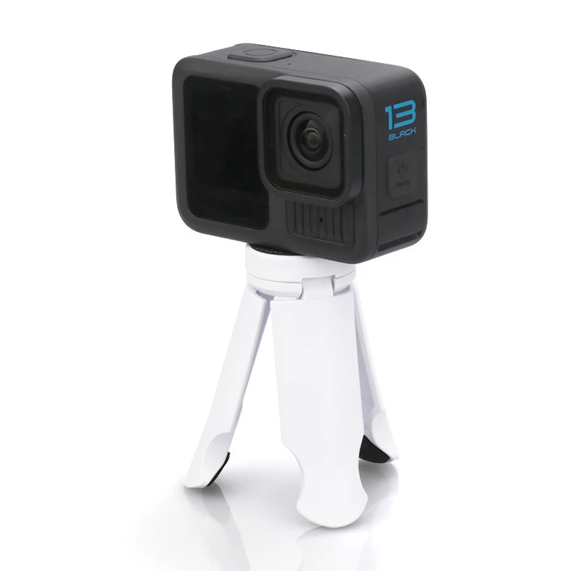 White Mini Tripod for Gopro Hero 13 12 11 10 9 Insta360 X5 X4 X3 for DJI OSMO Action 5 Pro 4 3 Pocket 3 2 1