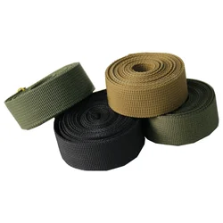 2.5 3.8 5cm Black Green Coyote Brown Neon Green Orange Camouflage Webbing Loop Hook Fastener Tape Non-elastic Strap 5 Meters