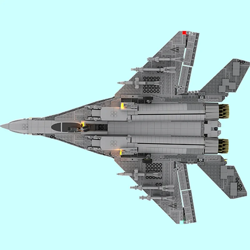 子供のための軍事モデルのビルディングブロック,moc,mig-29,戦闘機技術,モジュラーブロック,日曜大工の組み立ておもちゃ,休日のギフトセット