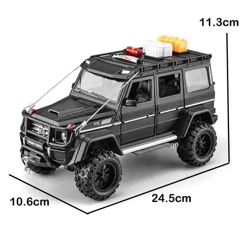 1:24 Mercedes-Benz G550 4X4 Modified Version Off-road Car Diecast Car Sound Light Pull Back Vehicle TV Cabinet Decorations Gift