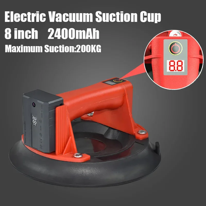 8Inch Electric Vacuum Suction Cup For Glass Tile Suction Lift Heavy Lifting Tool Strong Suction Sucker With Air Pump EU US Plug