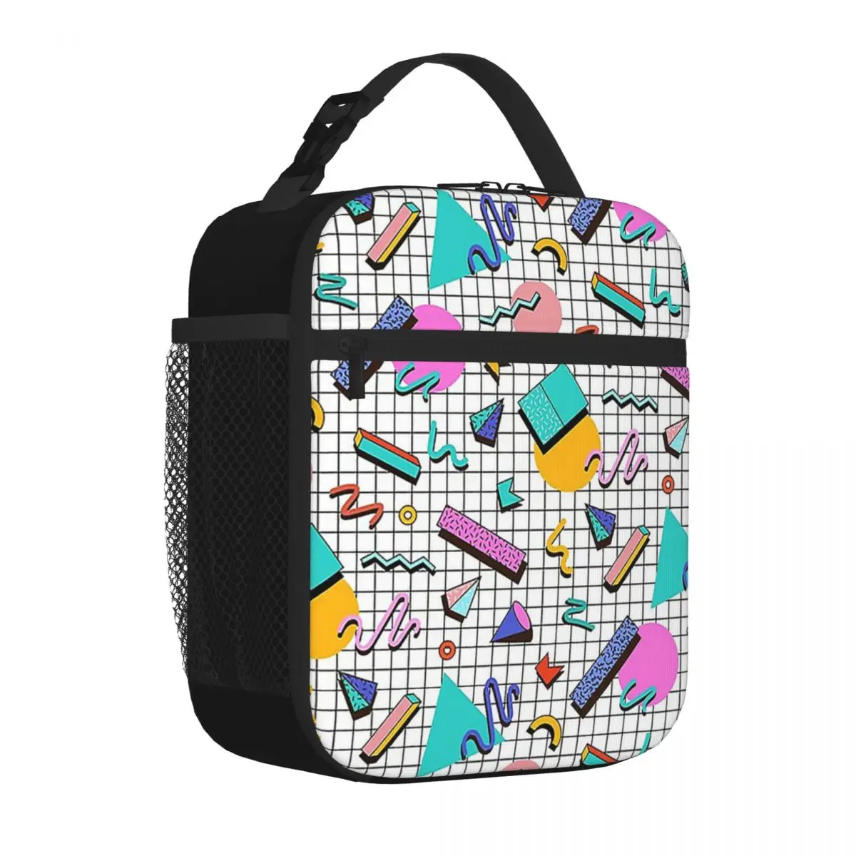 Funky 80s Eighties Memphis Pattern Design Lunch Bags Bento Box Waterproof Lunch Tote Resuable Picnic Bags Cooler Thermal Bag