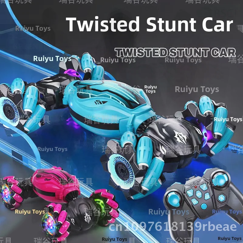 Double-Sided Drift Stunt Car Remote Control Four-Wheel Drive Off-Road Vehicle Gesture Induction Twist Design for Children's Toy