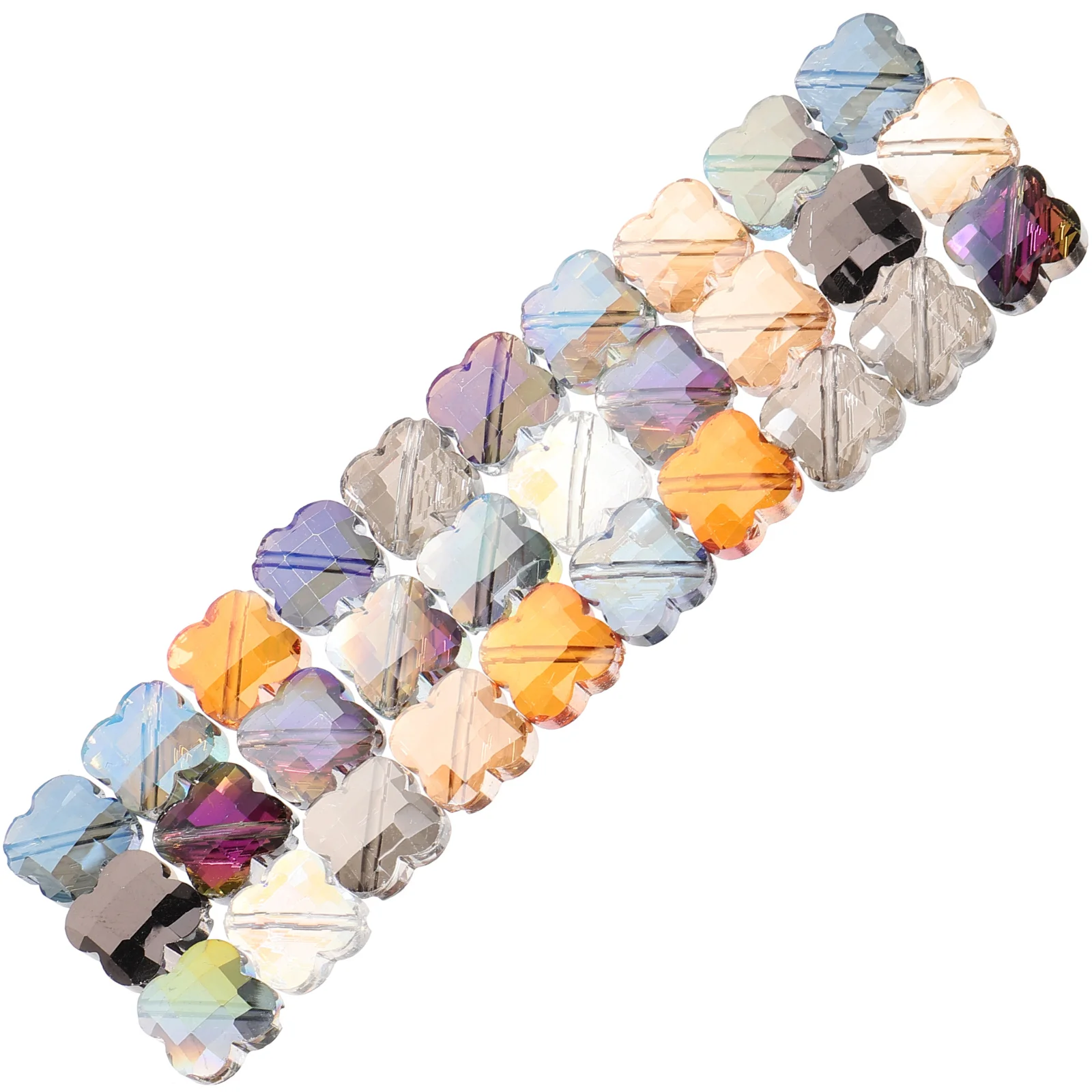 

30pcs Colorful Glass Smooth Diy Bracelet Necklace Making Jewelry Craft For Handmade Gifts Glass Spacer Beads Bulk Small