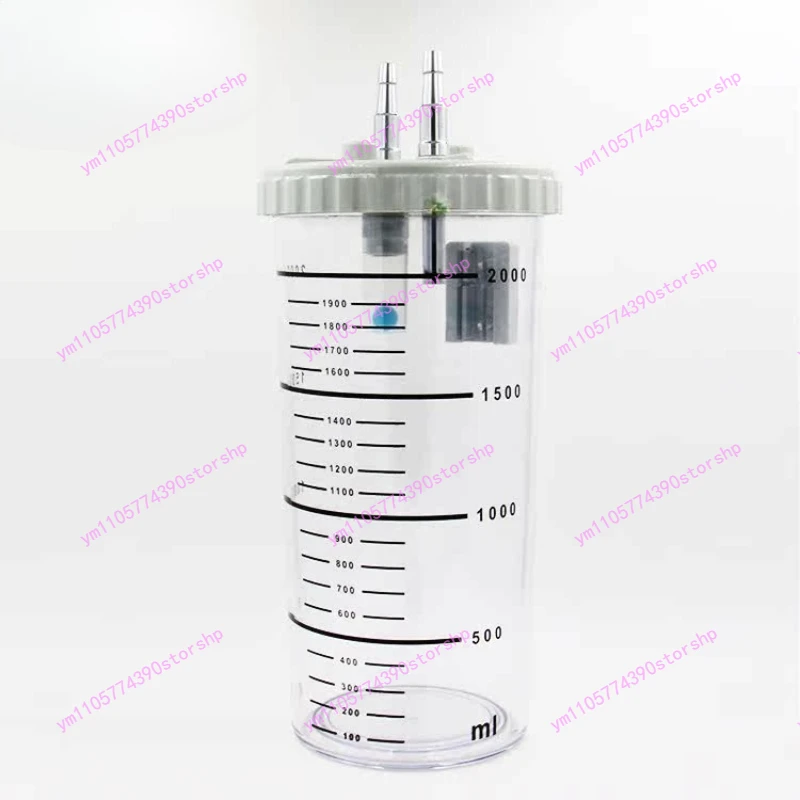 2LPC Plastic Negative Pressure Suction Bottle Fit Medical Suction Machine Vacuum Collecting Container Accessory