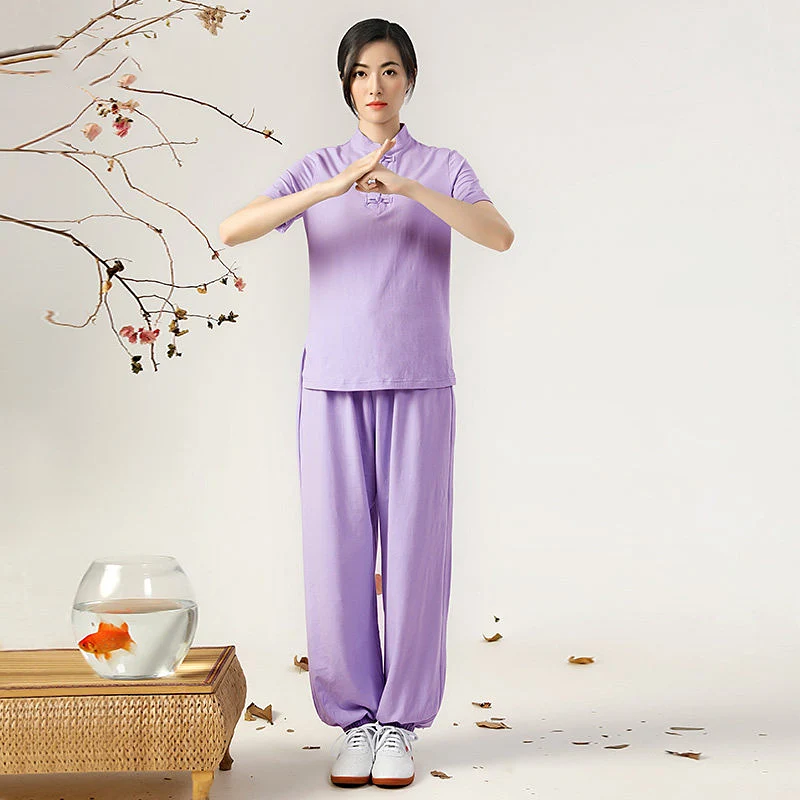 Women's New Premium Autumn Winter Flowy Modal Tai Chi Suit Long Sleeve Set for Martial Arts Performance and Qigong Practice